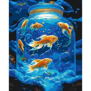 Картина за номерами з фарбами металік "Підводний світ" 40х50 см