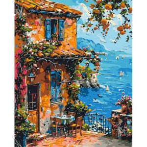 Картина за номерами "Будинок на узбережжі" 40х50 см