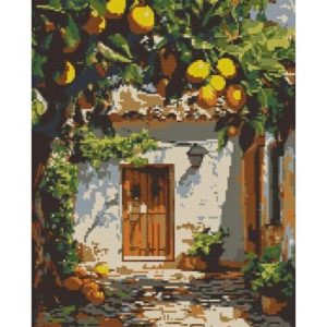 Алмазна мозаїка "Лимонний двір" 40х50 см