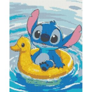 Алмазна мозаїка "Стіч на відпочинку" 40х50 см