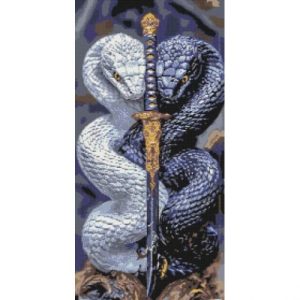 Алмазна мозаїка "Стражі меча" 40х80 см