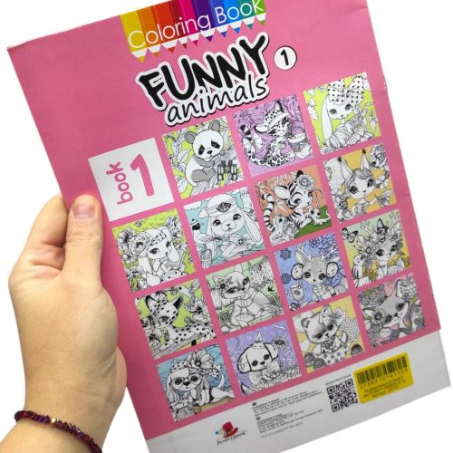 Розфарбовка,210х297 мм,(FUNNY ANIMALS 1)