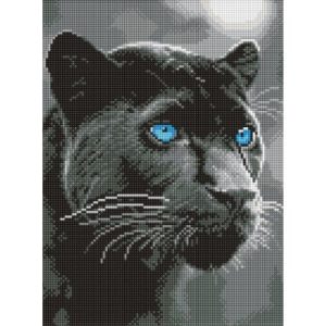 Алмазна мозаїка "Погляд пантери" 30x40см