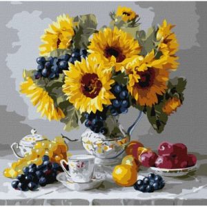 Картина за номерами "Соняшники з виноградом" 40x40см
