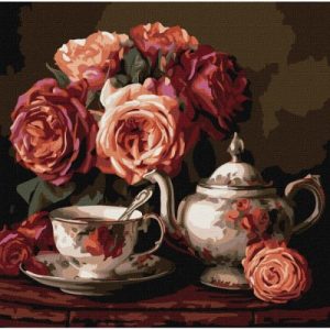 Картина за номерами "Троянди в темряві" 40x40см