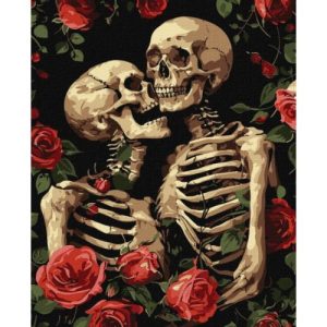 Картина за номерами "Закохані скелети" 40x50см