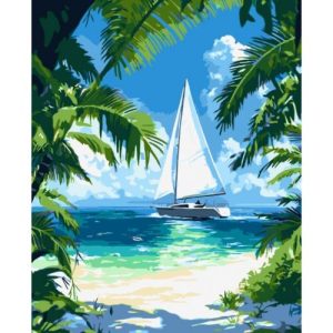 Картина за номерами "Тропічне узбережжя" 40х50 см