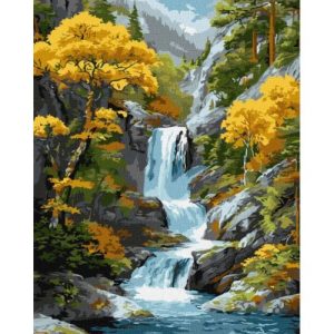 Картина за номерами "Під водоспадом осені" 40х50 см
