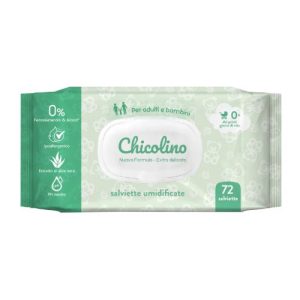 Серветки вологі для дорослих і дітей, алое вера, з клапаном, Chicolino, 72 шт