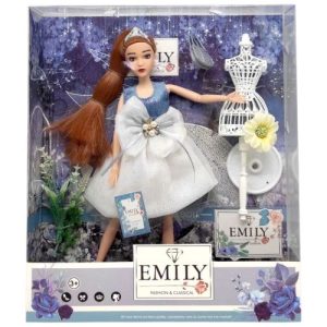 Лялька, висота 30 см (сумочка, манекен, квіти)