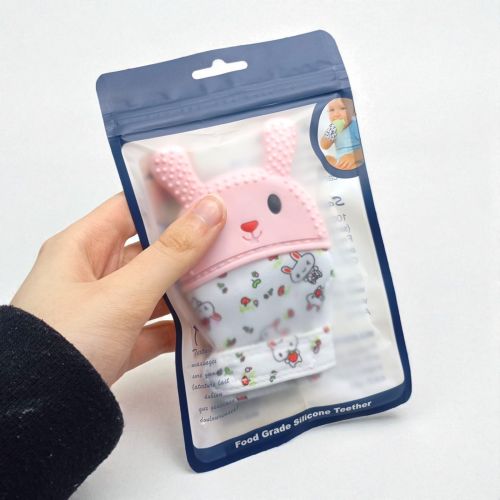 Прорізувач-рукавичка "Зайка", (РОЖЕВИЙ) - Зображення 2