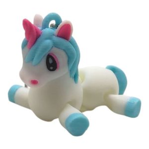 Брелок 3D друк "Конячка/Єдиноріг" білий