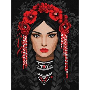 Картина по номерах "Незламна українка" 30х40 см