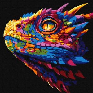 Картина за номерами "Яскравий дракон" 30х30 см