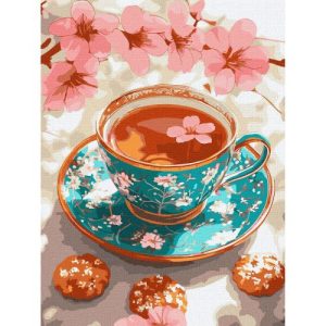Картина за номерами "Вишневий чай" 30х40 см