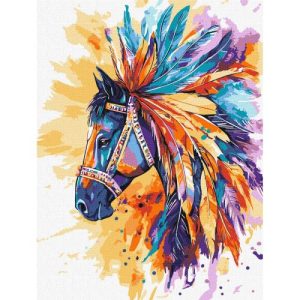 Картина за номерами "Яскравий кінь" 30х40 см