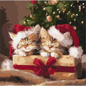 Картина по номерах "Пухнасті подарунки" 40х40 см