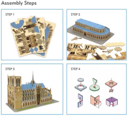 Тривимірна головоломка-конструктор Нотр Дам де Парі