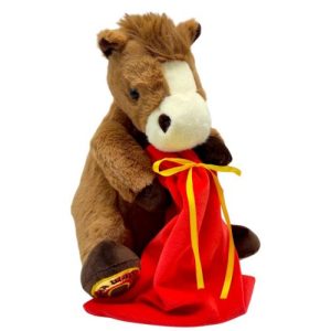 Мʼяка іграшка "Коник з мішком", 27 см