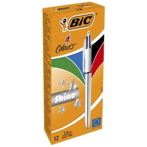 Кулькова ручка BIC 4 Colours Shine Silver 1 мм