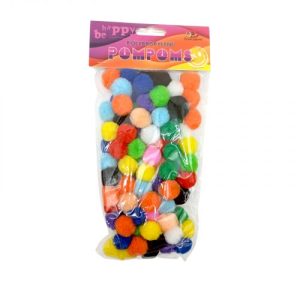 Помпони поліпропіленові, 20мм,12 кольорів,100шт