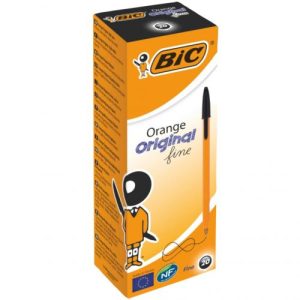 Кулькова ручка BIC Orange Original Fine ,Чорний, 20 шт.