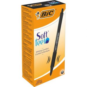 Набір кулькових ручок BIC Soft Feel Clic Grip,12 шт.