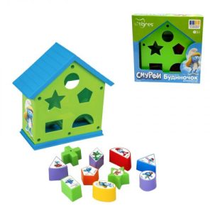 Іграшка-сортер Будиночок розвиваючий, СМУРФИ (ЗЕЛЕНИЙ)