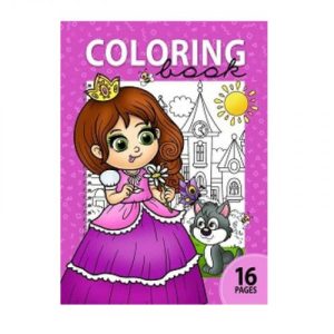 Розфарбовка, 210х297 мм, (ПРИНЦЕСА З ПЕСИКОМ)