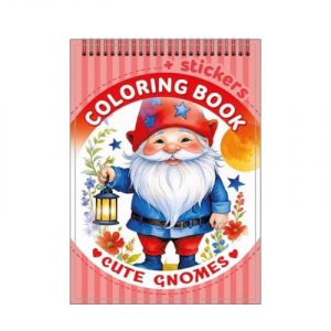 Розмальовка з наліпками 105 х 148 мм 12 ар.(CUTE GNOMES)