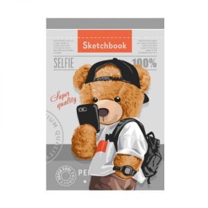 Скетчбук 36 аркушів, (ВЕДМЕДИК В КЕПЦІ)