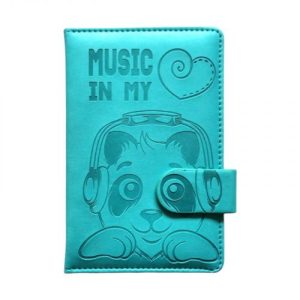 Блокнот,Кожзам,А6, 64аркуші (ПАНДА В НАВУШНИКАХ)