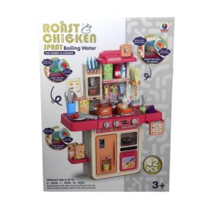 Кухня з посудом батар.муз.світ.пар.тече вода,їжа змінює колір, мікс видів