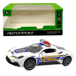 Машинка металева 1:32, ПОЛІЦЕЙСЬКА (БІЛА)