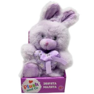 Мʼяка іграшка "Plush and Co. ЗАЙЧИК" (БУЗКОВИЙ) 16 см з вушками