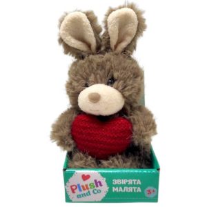 Мʼяка іграшка "Plush and Co. ЗАЙЧИК" (КОРИЧНЕВИЙ) 16 см з вушками