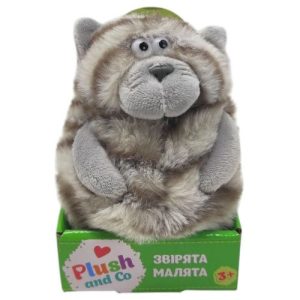 Мʼяка іграшка "Plush and Co. КОТИК" (СІРИЙ В СМУЖКУ) 12 см