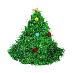 Новорічна шапка «Ялинка з іграшками» висотою 45 см