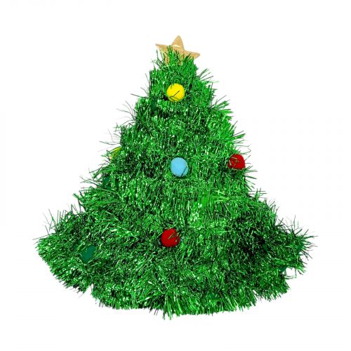 Новорічна шапка «Ялинка з іграшками» висотою 45 см