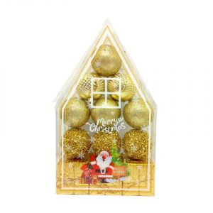 Ялинкові кульки золотий вечір 5 см, 12 шт., набір