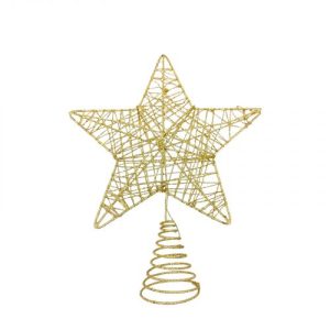 Верхівка для ялинки золота зірка 23 см