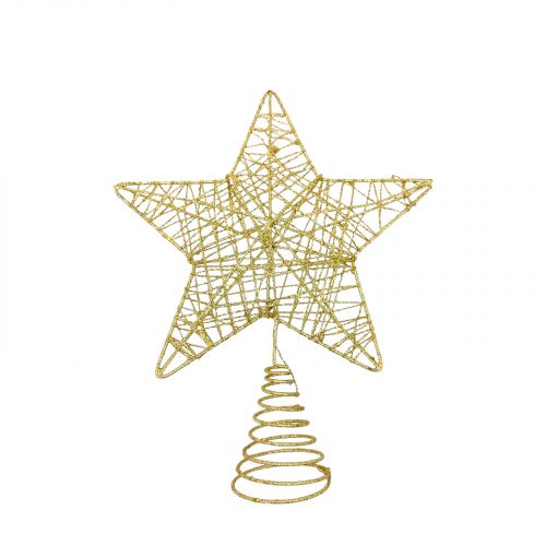 Верхівка для ялинки золота зірка 23 см