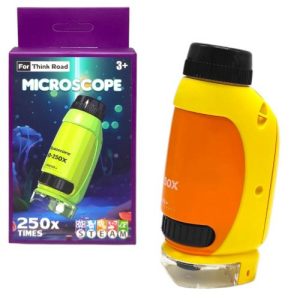 Мікроскоп 250х збільшення, (ПОМАРАНЧЕВИЙ)