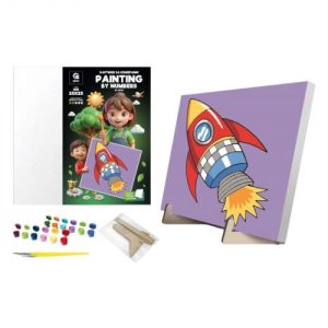 Набір для розпису по номерах 25х25 см "До зірок" з деревʼяною підставкою