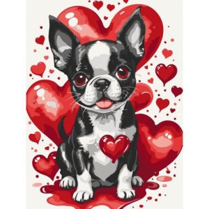 Картина за номерами "Вухатий Валентин" 30х40 см