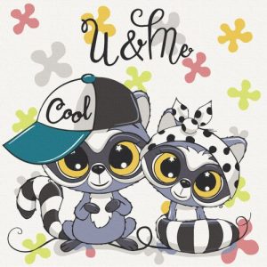 Картина за номерами "Круті єноти" 30х30 см