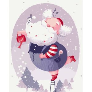 Картина за номерами "Святковий Санта" 40х50 см