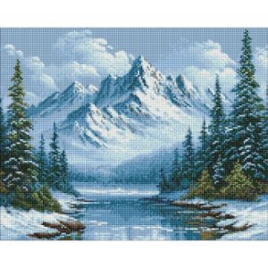 Алмазна мозаїка "Морозне дихання лісу" 40х50 см