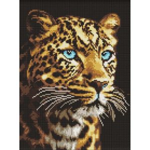 Алмазна мозаїка "Погляд ягуара" 30х40 см