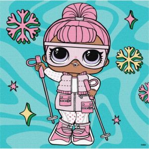 Картина за номерами "L.O.L. Surprise! Winter chill. Snow Bunny" 25х25 см
